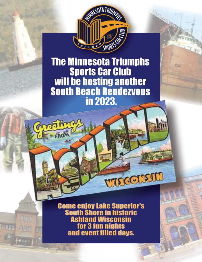 MN Triumphs is hosting the 2023 Rendezvous in Ashland, Wisconsin.